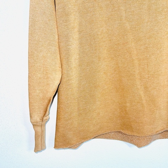 Aerie Mustard Yellow Rib Turtleneck Oversized Pullover Sweatshirt Xsmall Women’s - Picture 5 of 11
